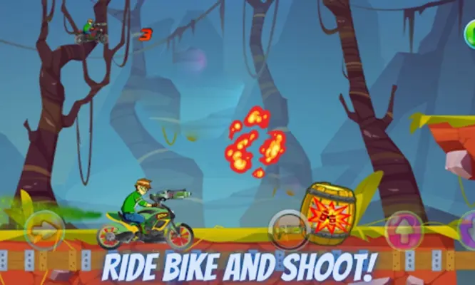 Stunt Bike Rider Race Shooter android App screenshot 0